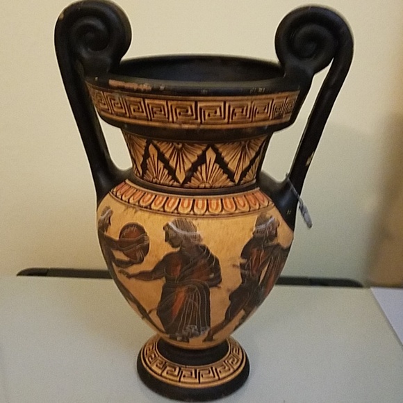 Made in Greece Other - Hand Painted Terracotta Greek Vase with handles